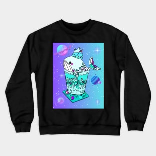 Galaxy Frappe Whale (seafoam) Crewneck Sweatshirt